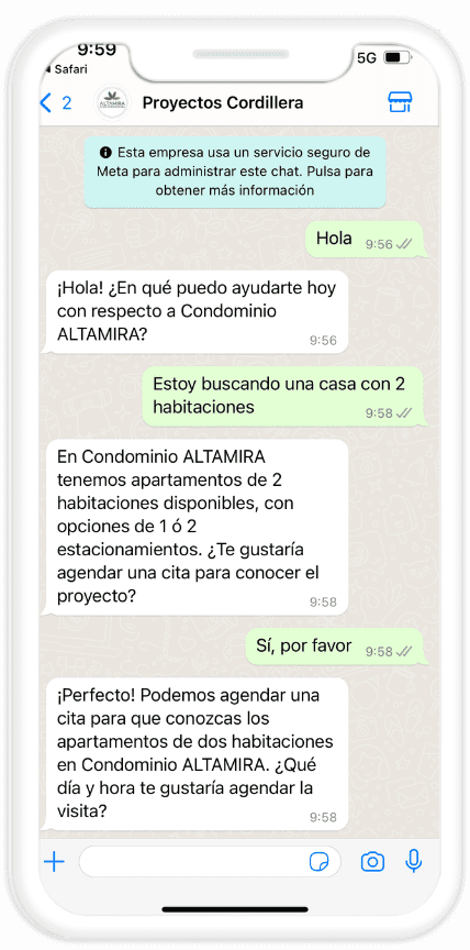 Historia de éxito Proyectos Cordillera WhatsApp
