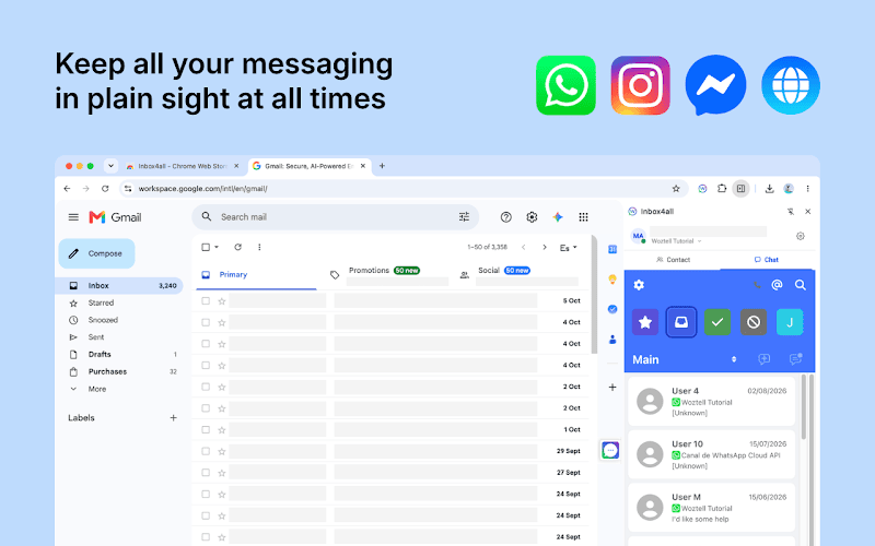 WhatsApp Inbox4all Extension for Chrome